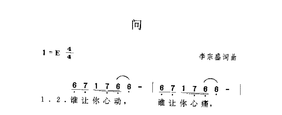 台湾/陈淑桦[问]歌谱简谱