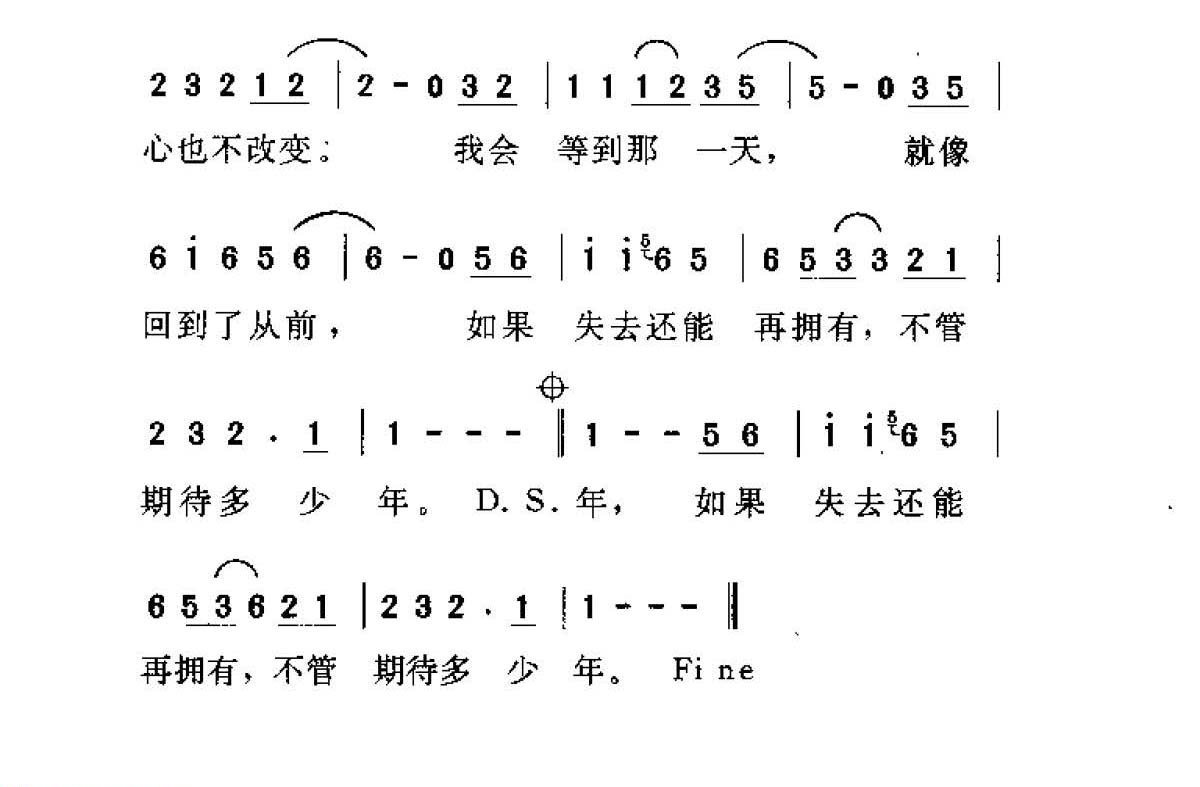 台湾/苏有朋[等到那一天]歌谱简谱