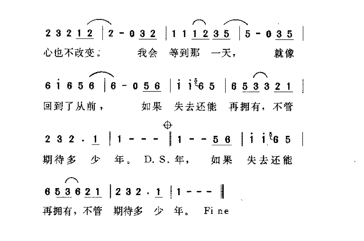 台湾/苏有朋[等到那一天]歌谱简谱