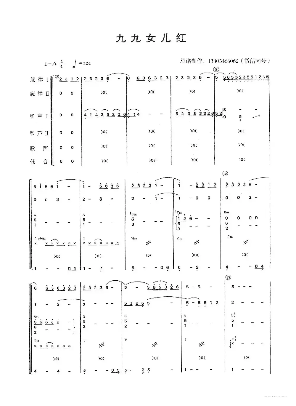 九九女儿红（乐队总谱）