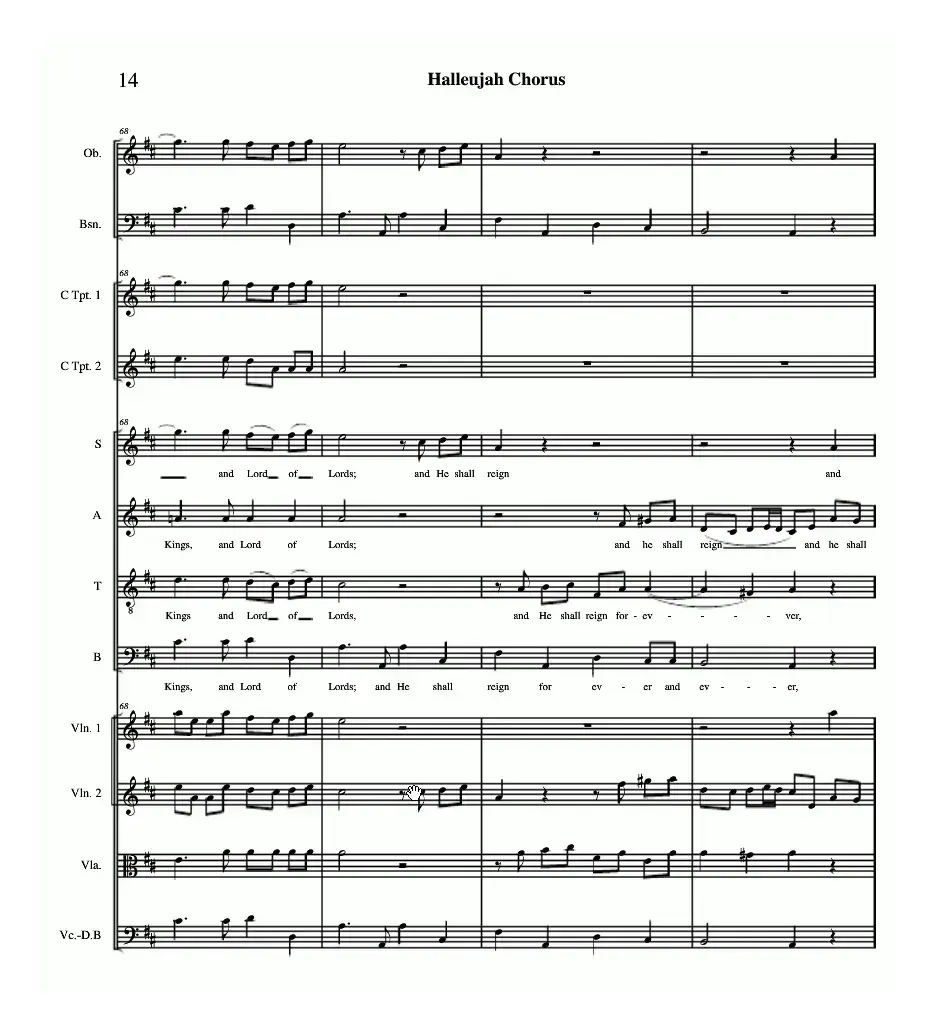 哈利路亚总谱11-19（Halleujah Chorus）
