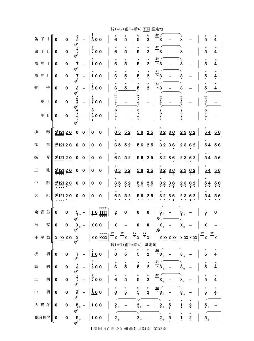 舞剧《白毛女》组曲（民族管弦乐合奏）
