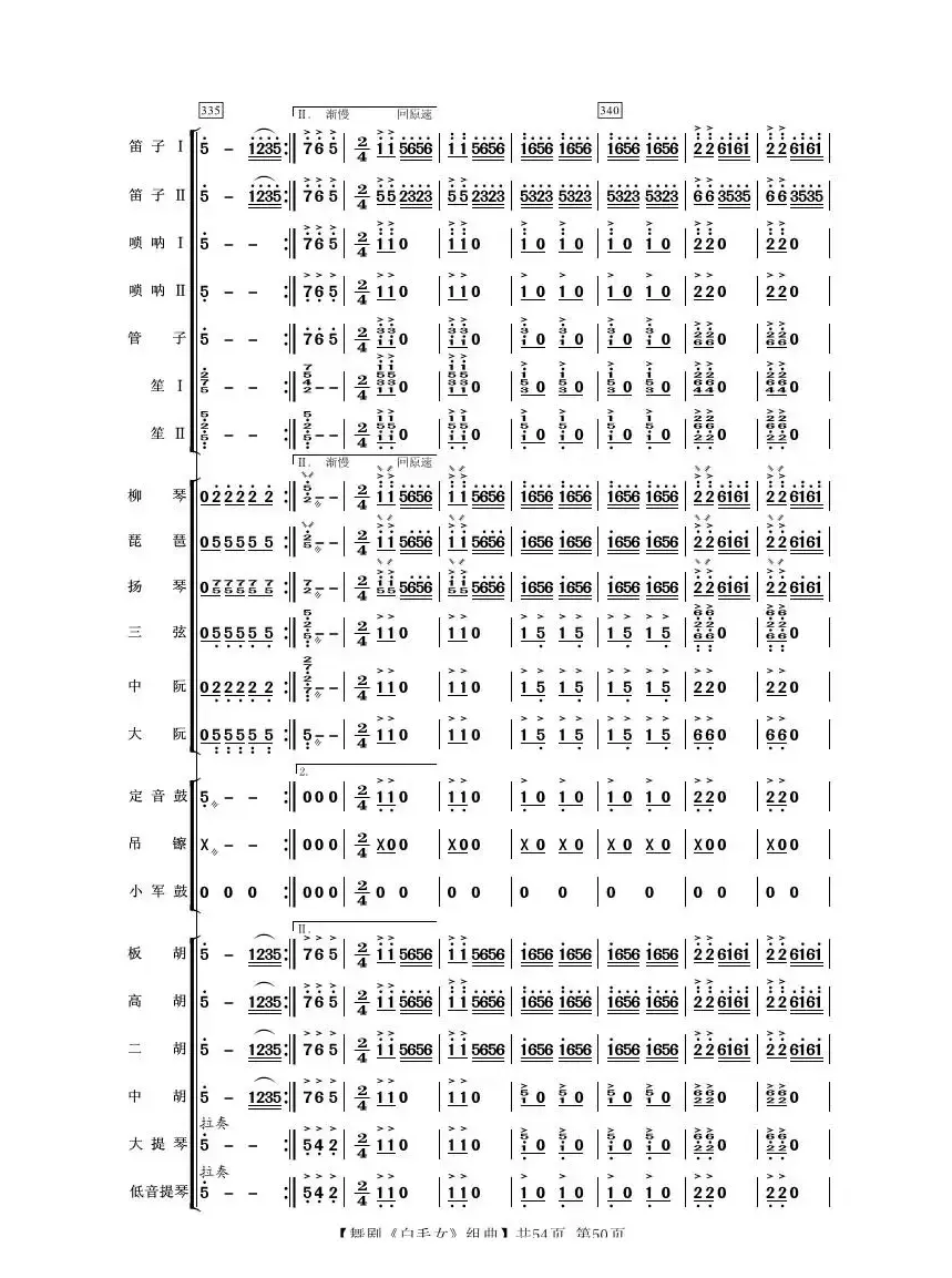 舞剧《白毛女》组曲（民族管弦乐合奏）