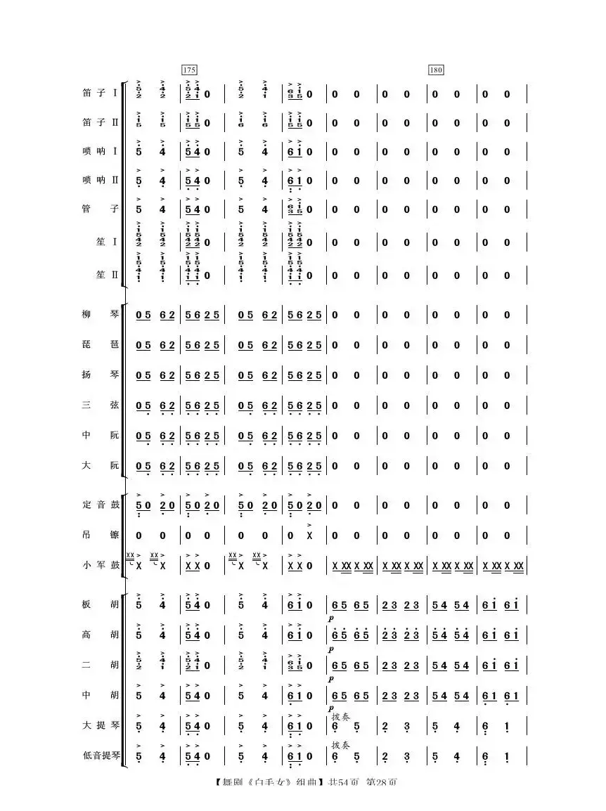 舞剧《白毛女》组曲（民族管弦乐合奏）