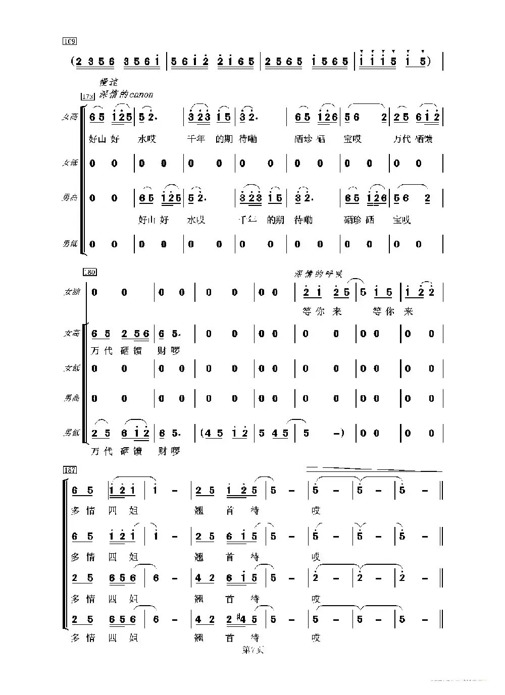 硒都恩施等你来（又名：绿水青山等你来）（简谱版）