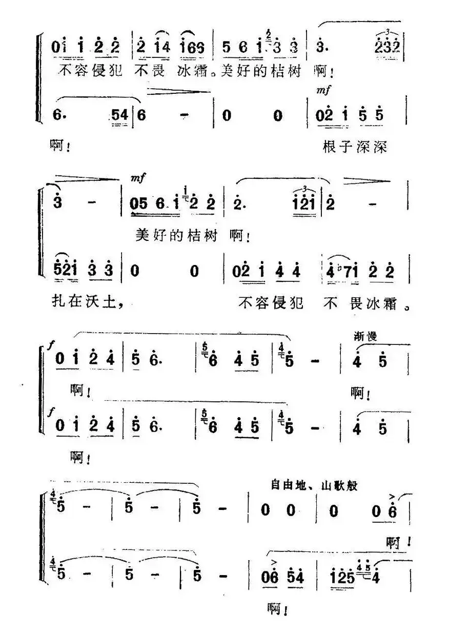 桔颂（歌剧《屈原》选曲）