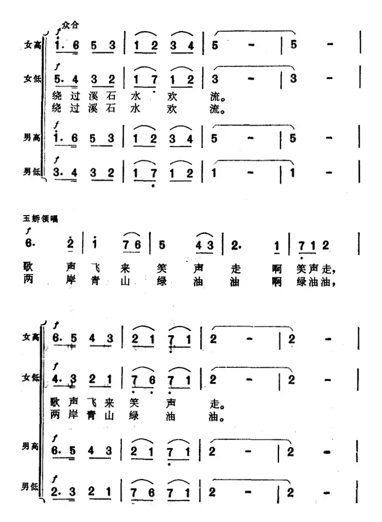 绕过溪石水欢流（电影《喜鹊岭茶歌》选曲）