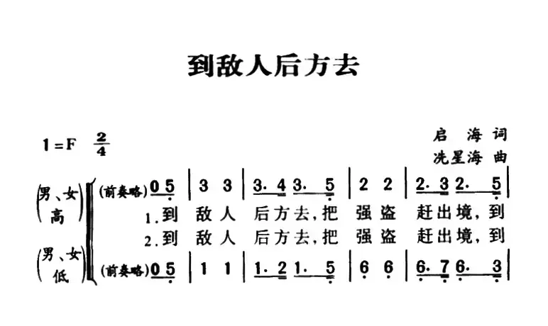 军歌金曲：到敌人后方去