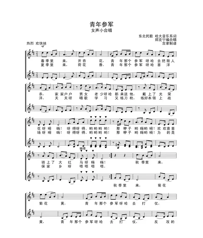 青年参军（女声小合唱）