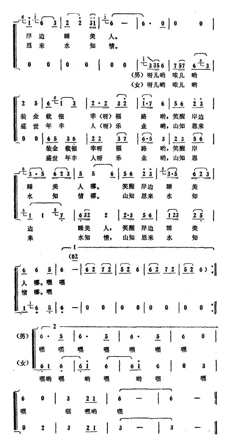 碧波板桨画中行（电视片《一路欢笑》插曲）