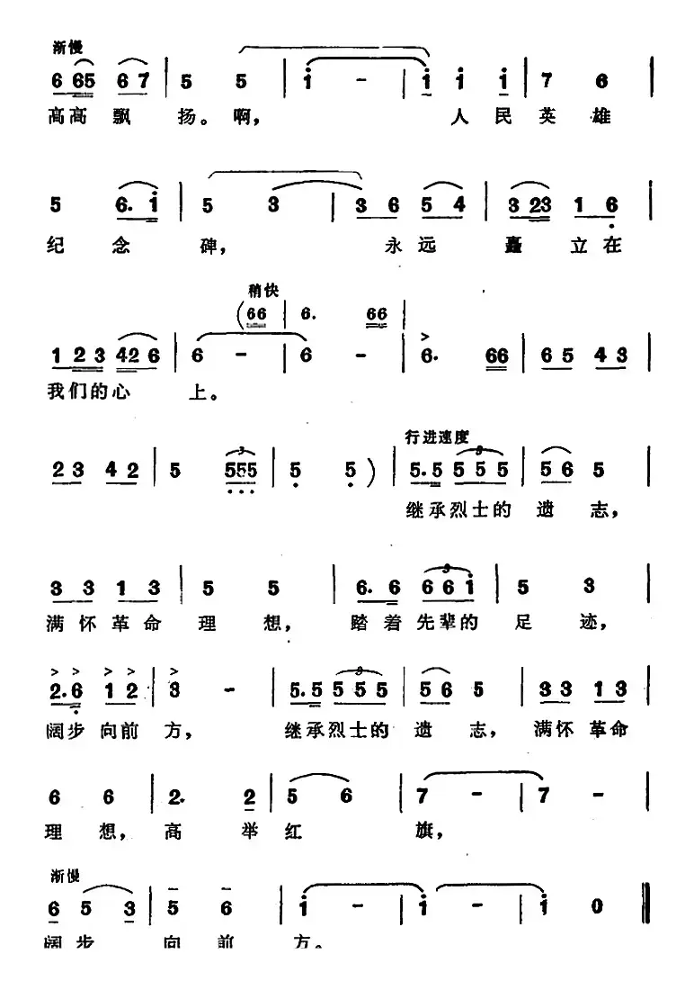 人民英雄纪念碑赞歌