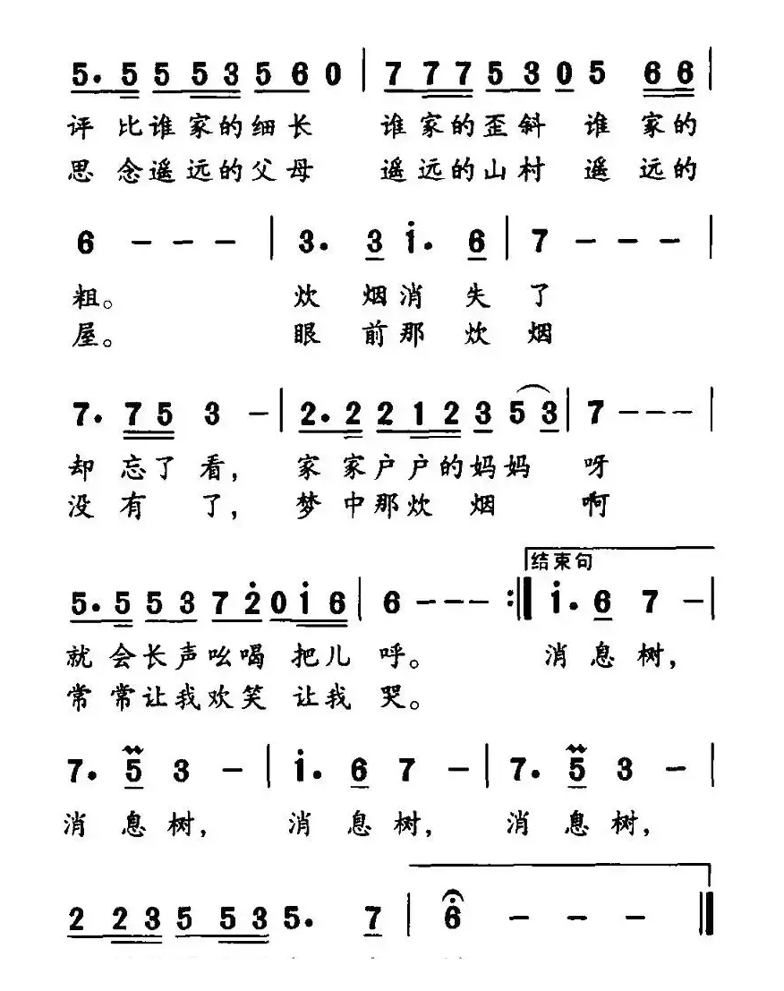 炊烟是妈妈的消息树