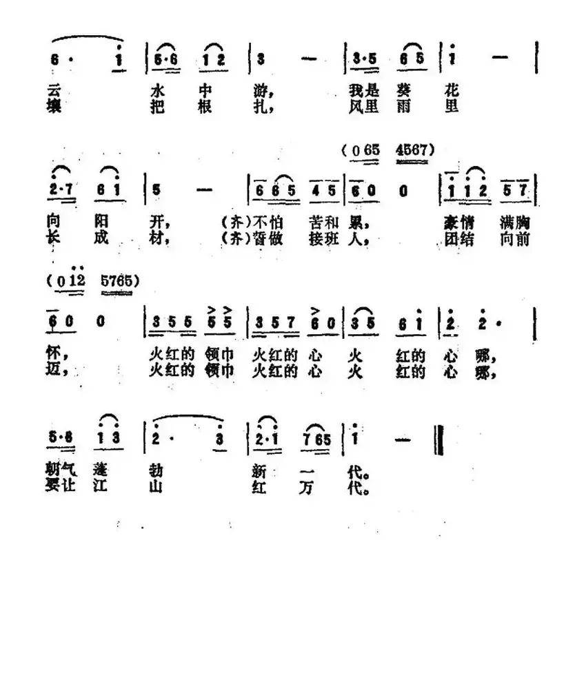 火红的领巾火红的心（电影《阿勇》插曲）