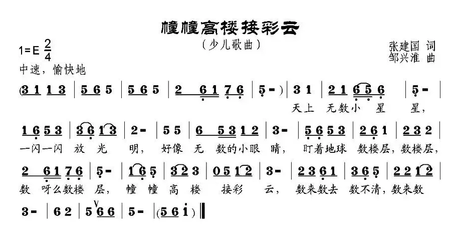 幢幢高楼接彩云