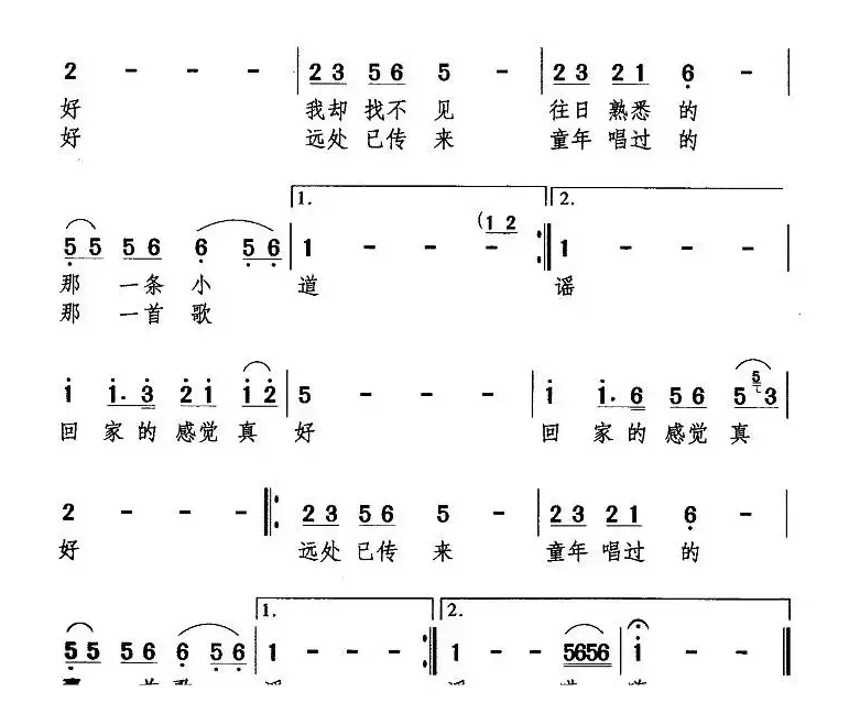 回家的感觉真好（陈福利词 华秀曲）