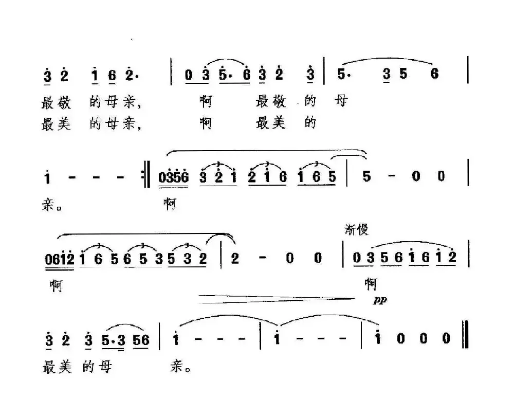 永远的母亲（葛逊词 晓其曲）