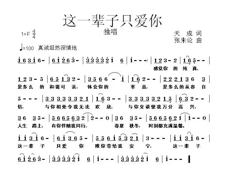 这一辈子只爱你