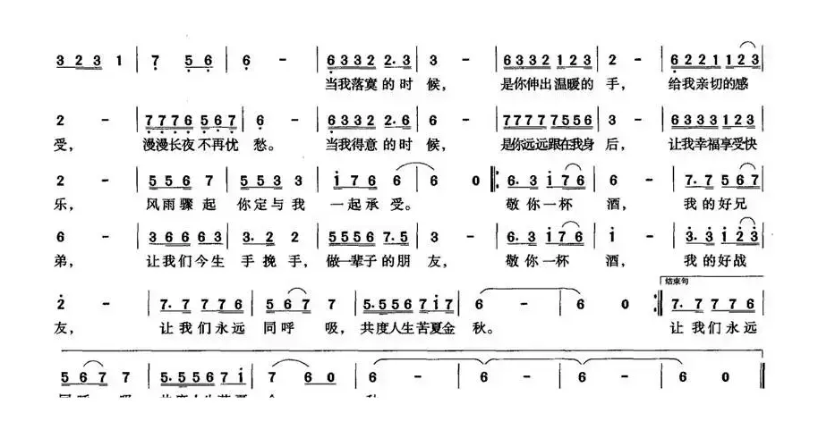 敬你一杯酒（李忠新词 郑帅曲）