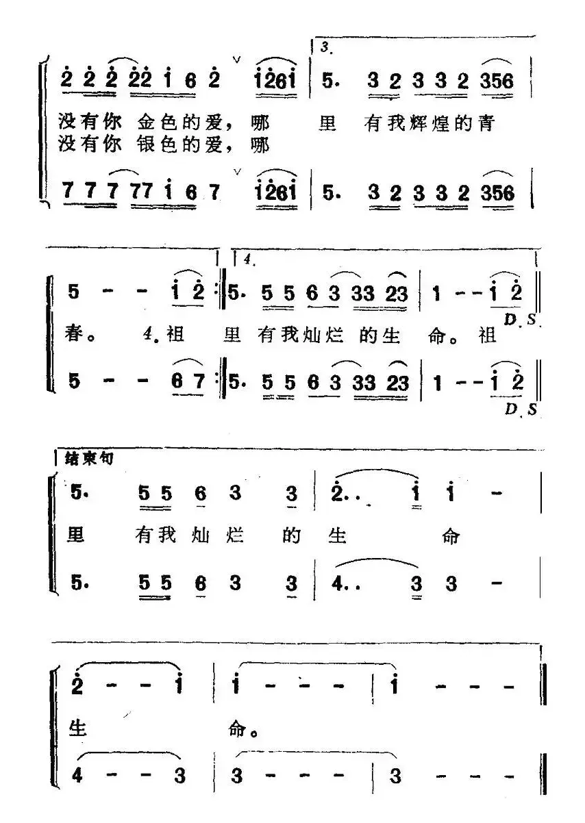 祖国，我的太阳（二重唱）