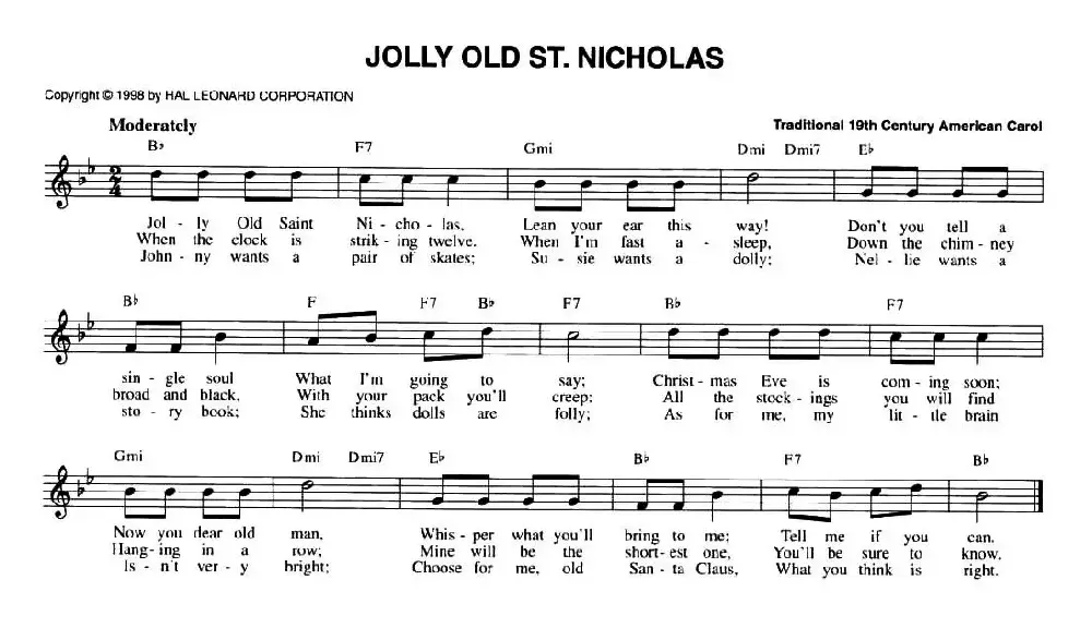 JOLLY OLD ST. NICHOLAS