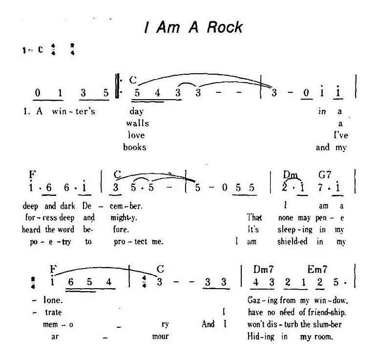 [美]I Am A Rock（我是一块岩石）