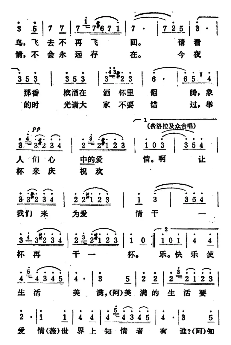 [意] 饮酒歌（歌剧《茶花女》选曲 ）