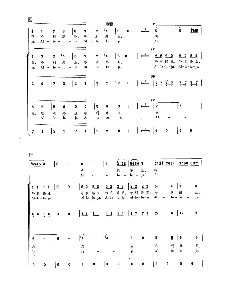 [奥]哈利路亚（合唱）