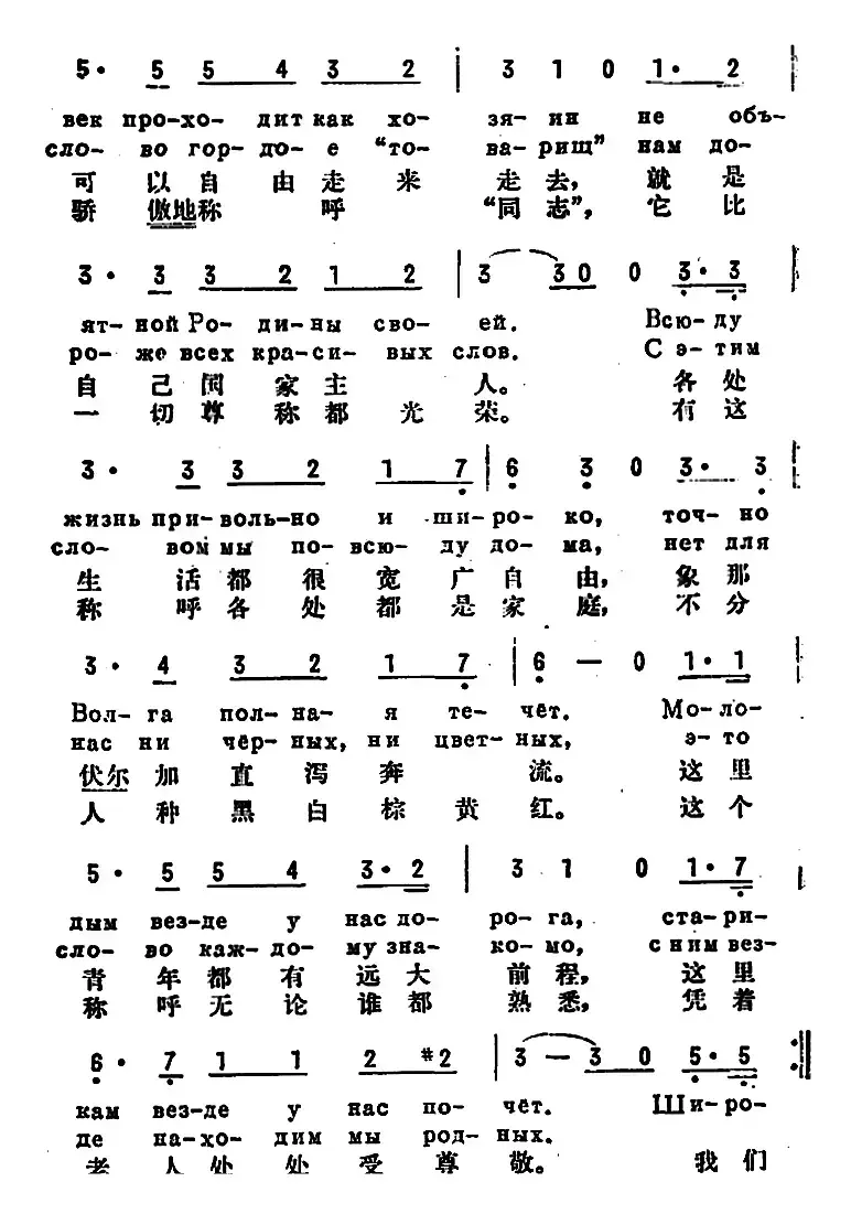 [前苏联]祖国进行曲（中俄文对照）