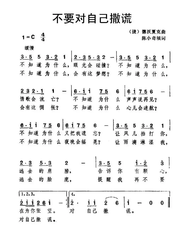 [捷] 不要对自己撒谎