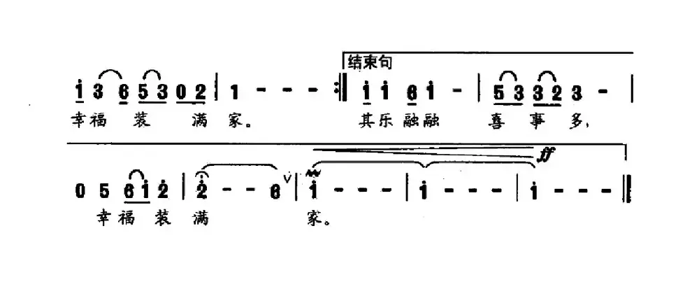 幸福装满家（周廷发词 张长松曲）