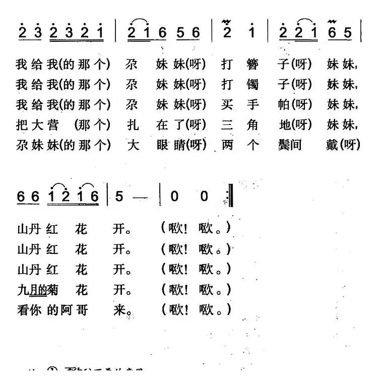 山丹红花开（伊犁回族民歌）