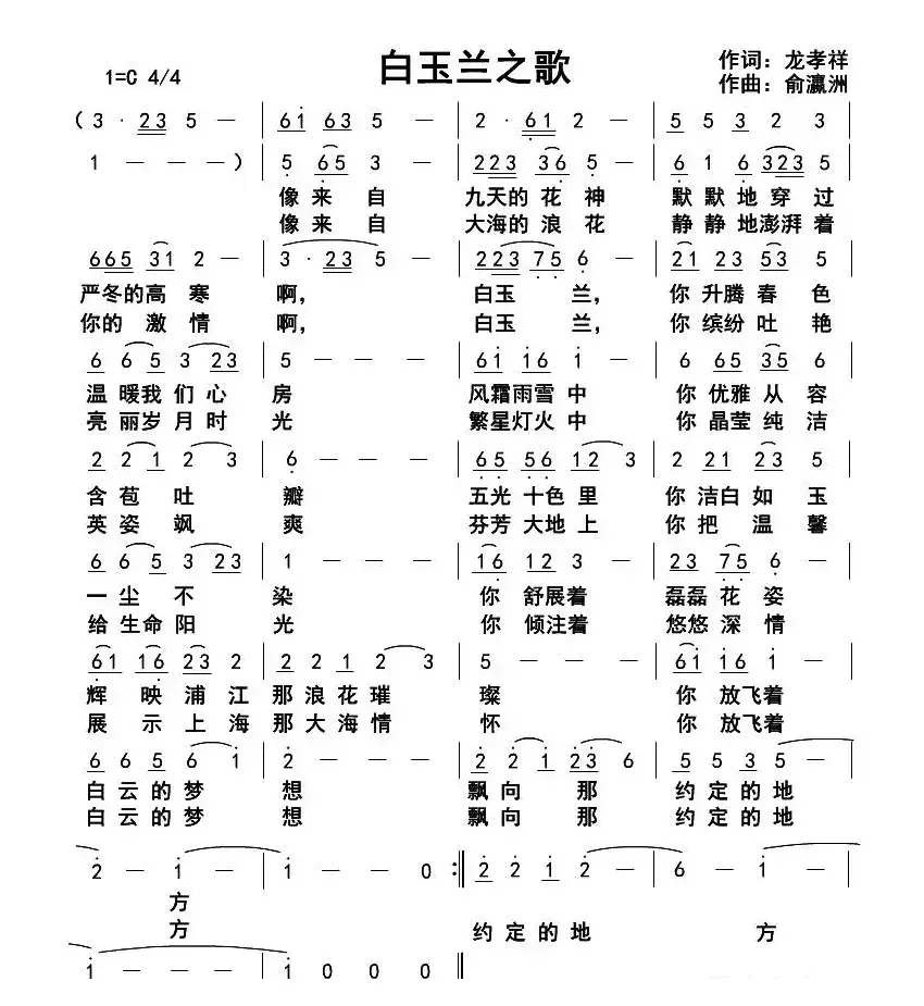 白玉兰之歌