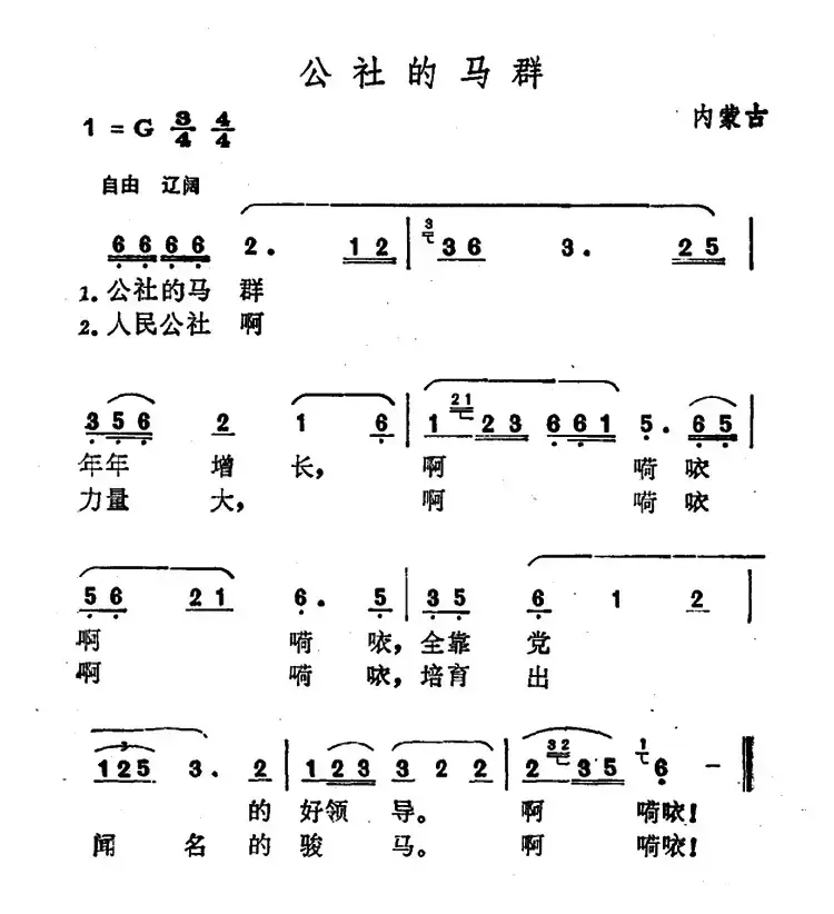 公社的马群