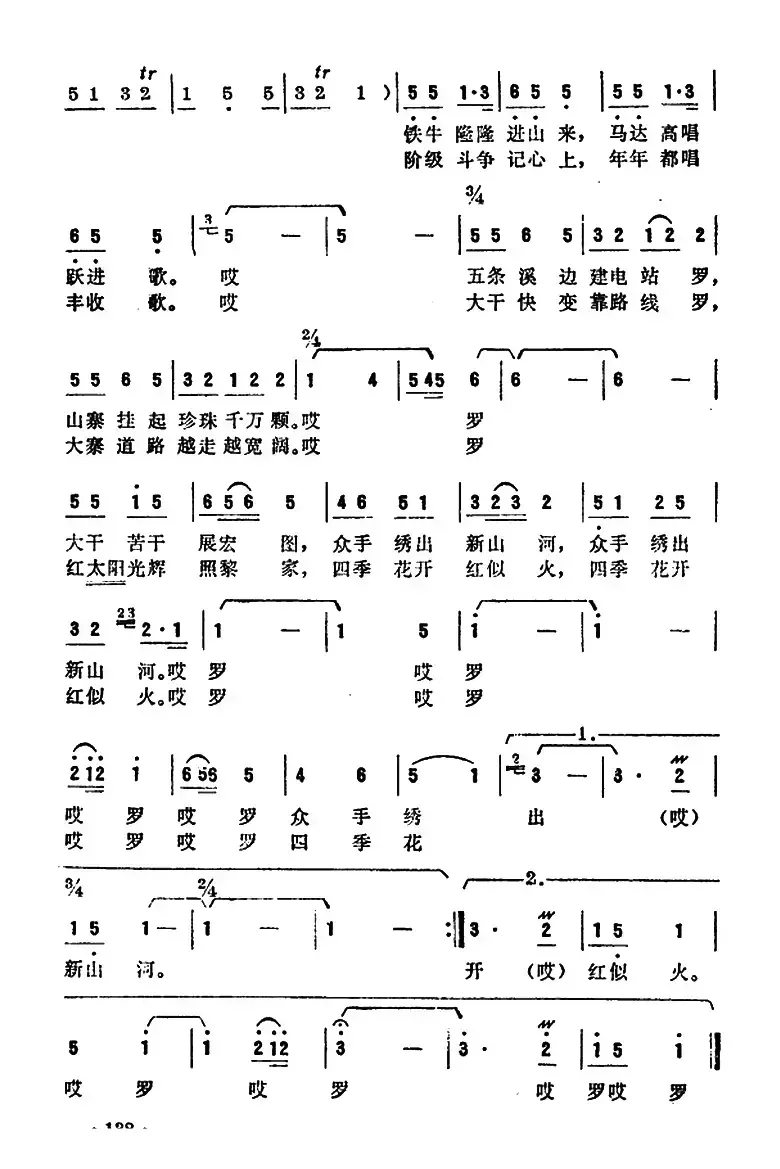 黎家儿女学大寨