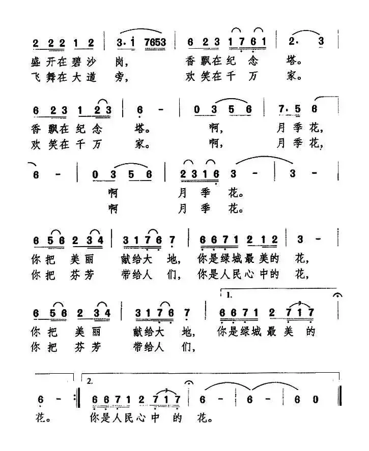 我爱绿城月季花 