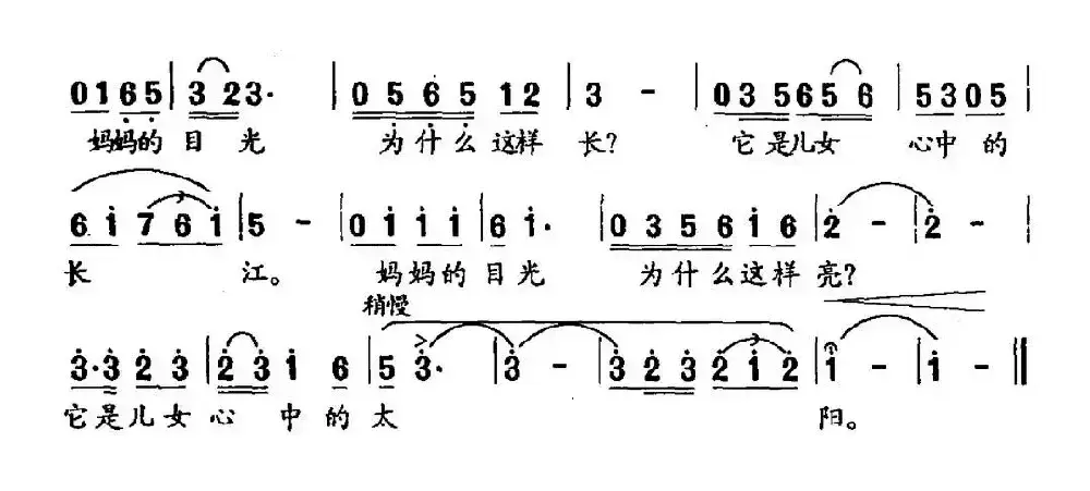 妈妈的目光（王文礼词 庄壮曲）