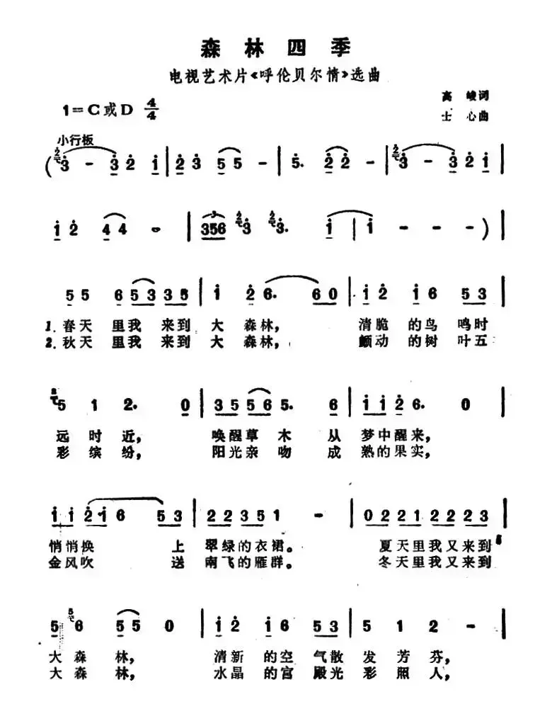 森林四季（电视艺术片《呼伦贝尔情》选曲）