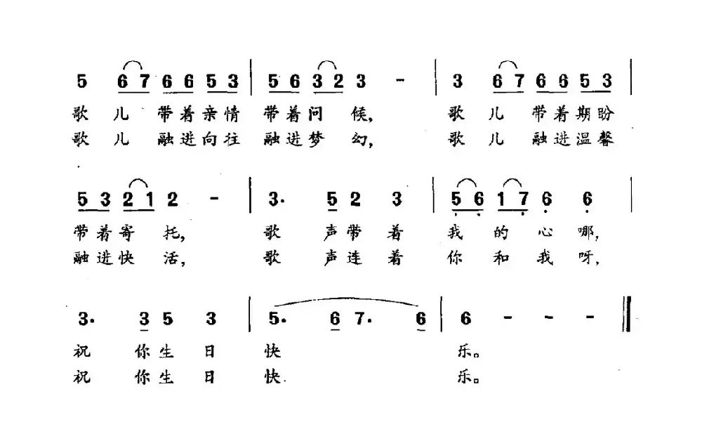 生日的祝福（郝立轩词 王竹林曲）