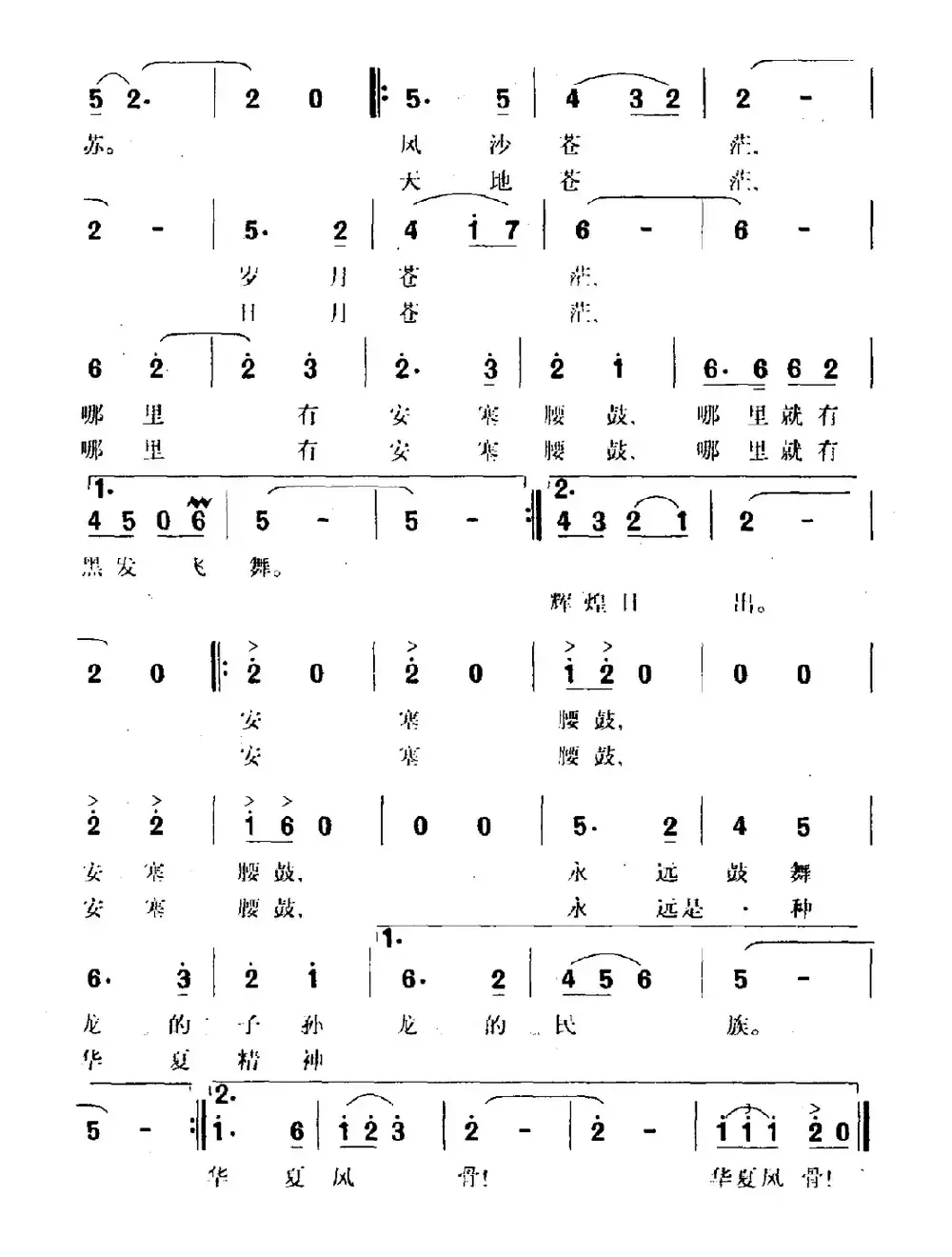 安塞腰鼓（陈道斌词 徐邦杰曲）