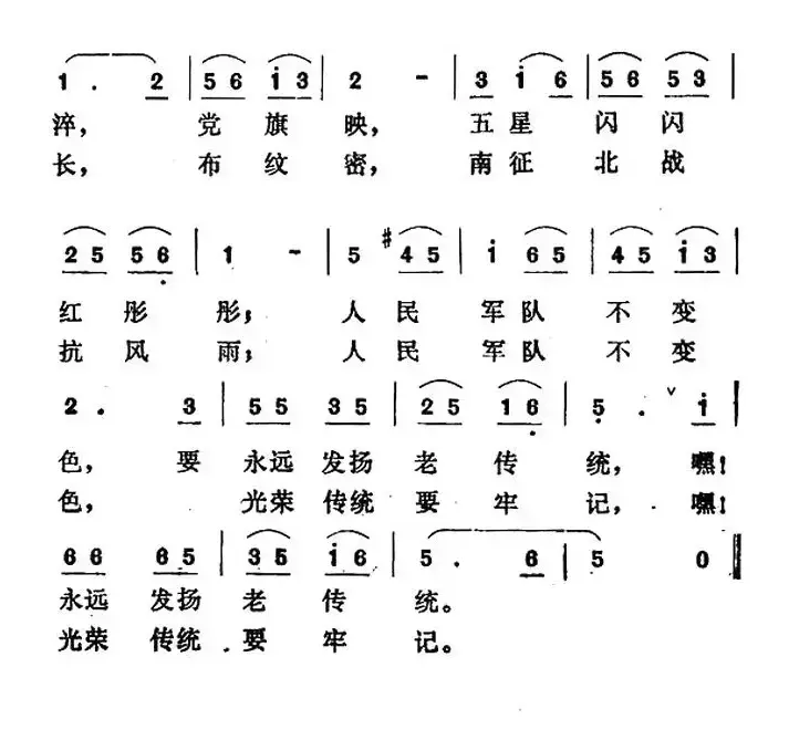 光荣传统牢牢记