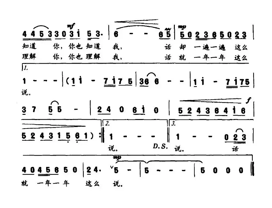 话就这么说（张枚同词 刘亚平曲）