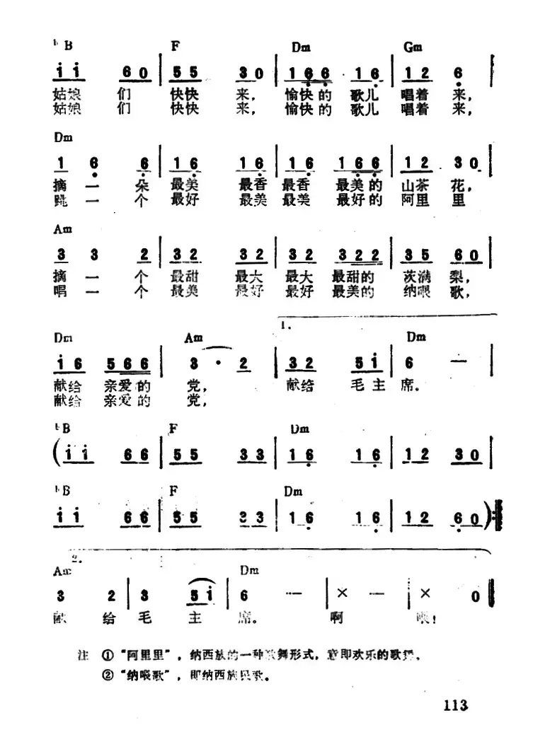 阿里里献给毛主席