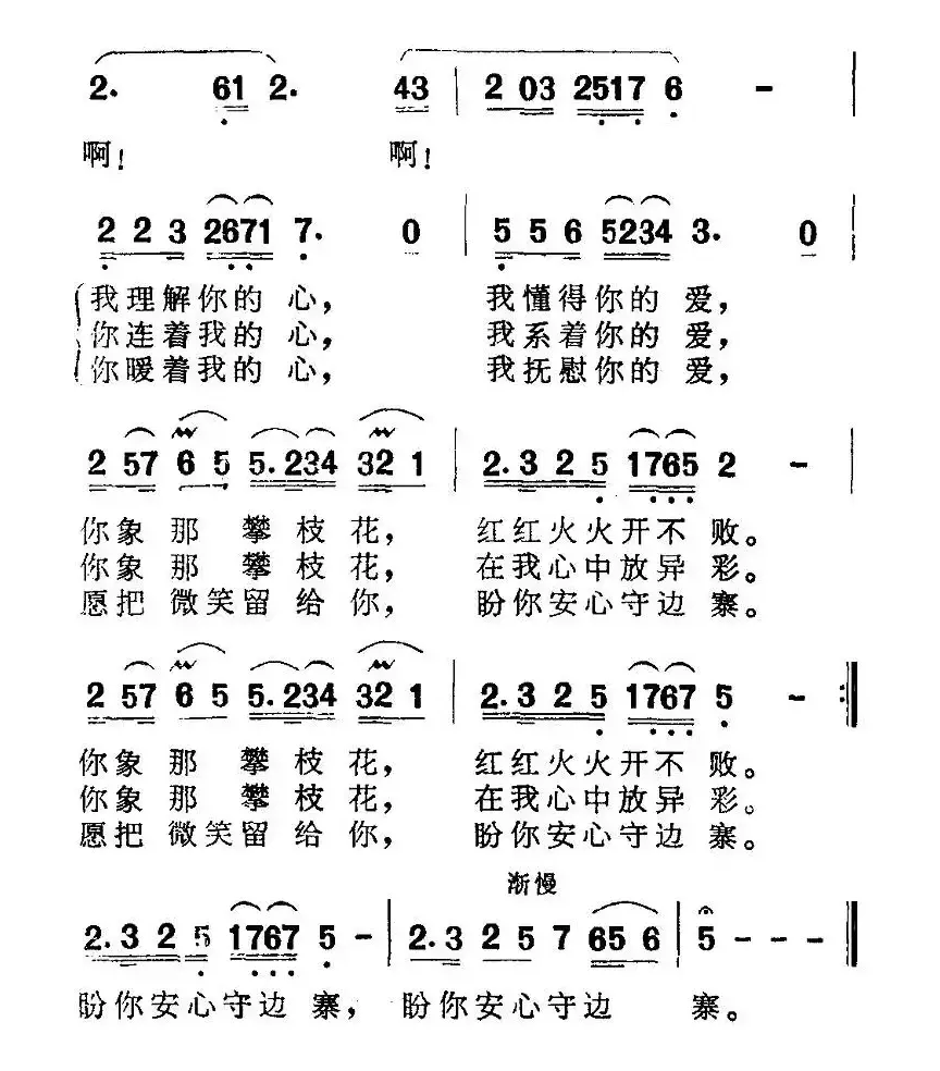 我懂得你的爱（电视剧《边关情》主题歌）