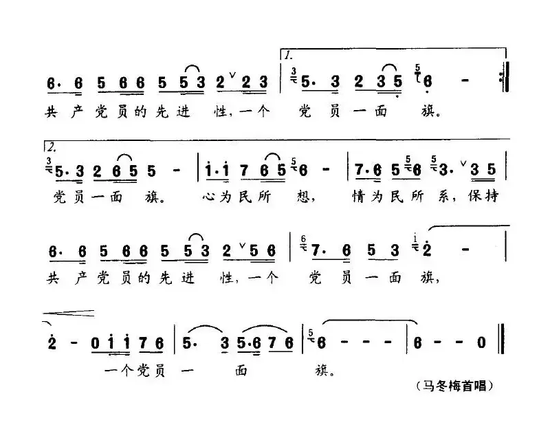 一个党员一面旗