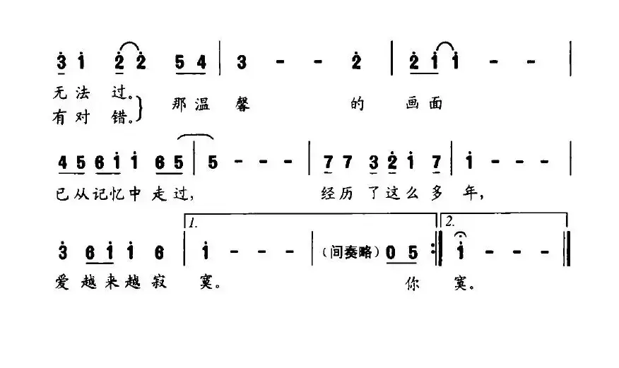 你走的时候（朱宏词 王大元曲）