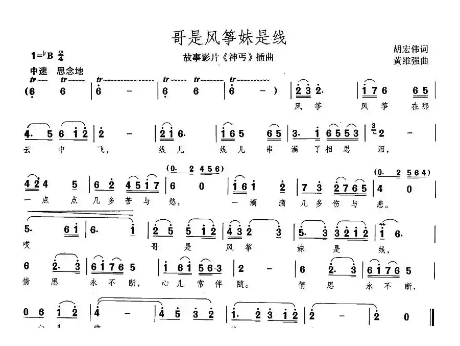 哥是风筝妹是线（电影《神丐》插曲）