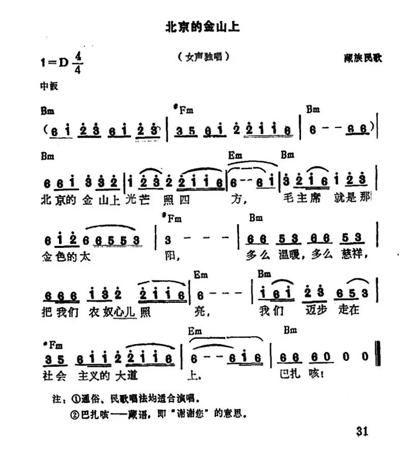 北京的金山上