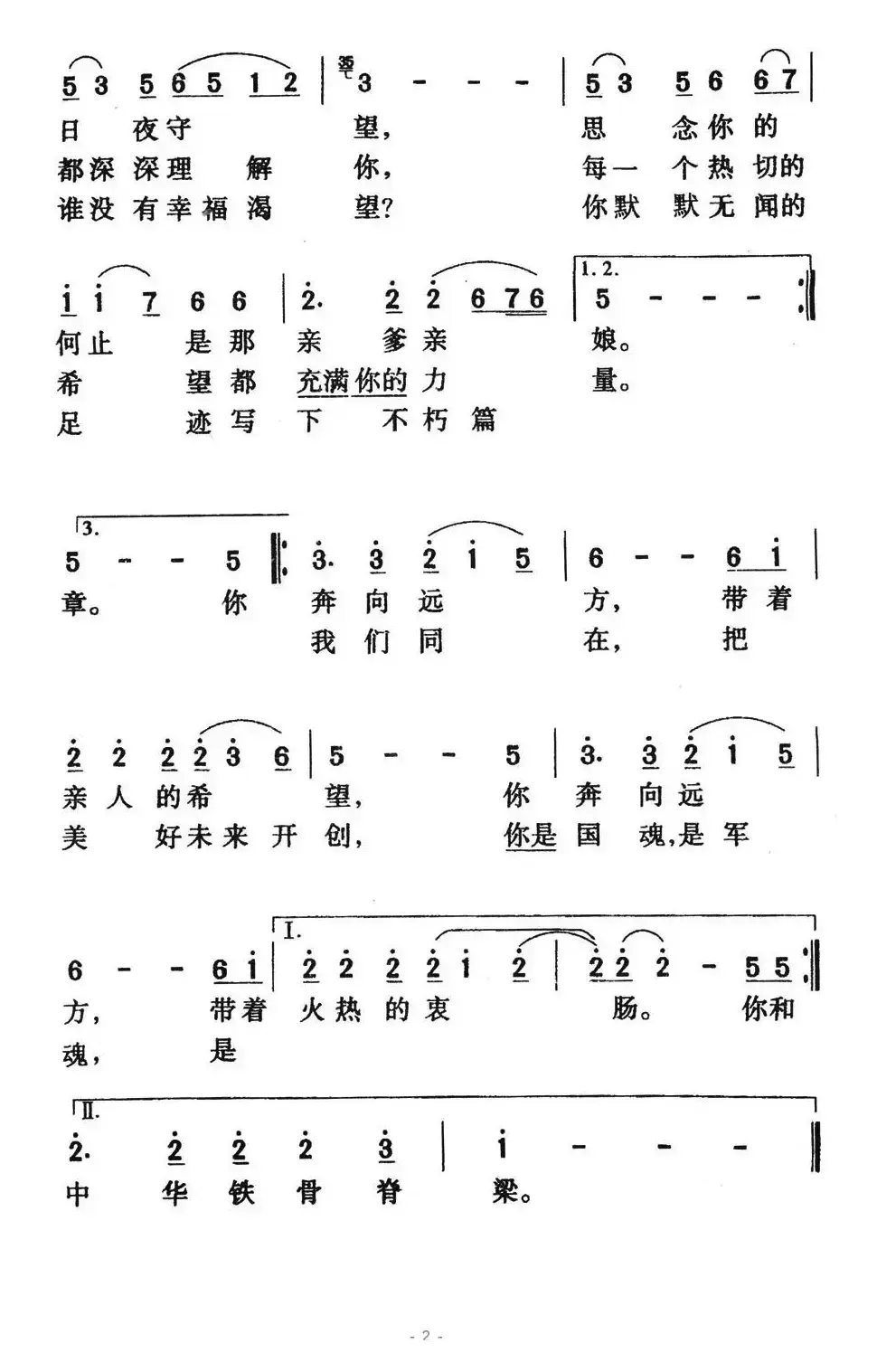 热血颂（电视剧《军魂》主题曲）