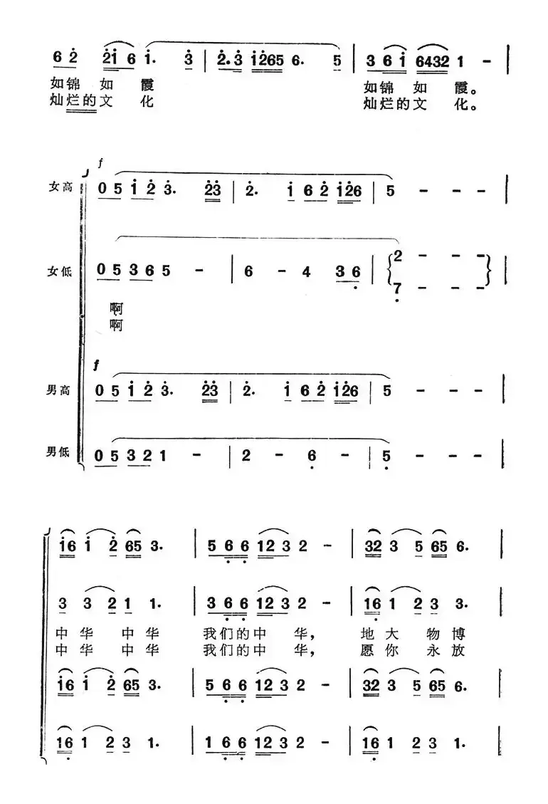 我们的中华（电视艺术片《中华情》主题歌）