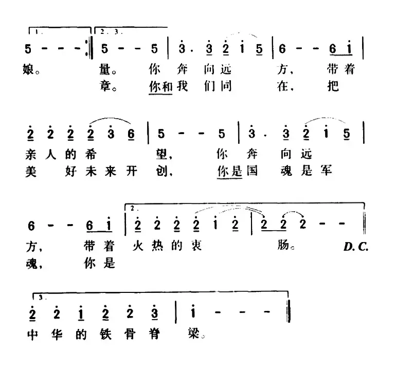 热血颂（电视剧《军魂》主题曲）